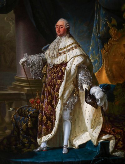 Lodewijk XVI, in kroningskostuum door Antoine François Callet