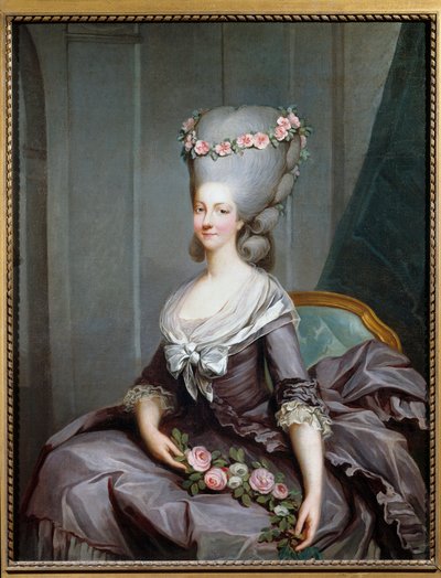Portret van Marie Therese Louise de Savoie Carignan, prinses de Lamballe door Antoine François Callet