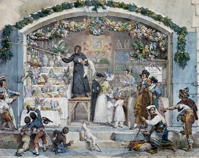 Befana in Rome, door Antoine-Jean-Baptiste Thomas door Antoine Jean Baptiste Thomas