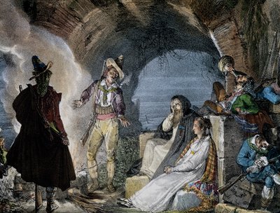 Rovershol, uit Un an a Rome, lithografie door Antoine Jean Baptiste Thomas