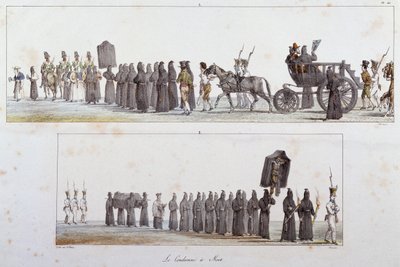 Ter dood veroordeeld (aquarel) door Antoine Jean Baptiste Thomas