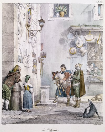 De pijpers, door Antoine-Jean-Baptiste Thomas (1791-1833). 19e eeuw. door Antoine Jean Baptiste Thomas
