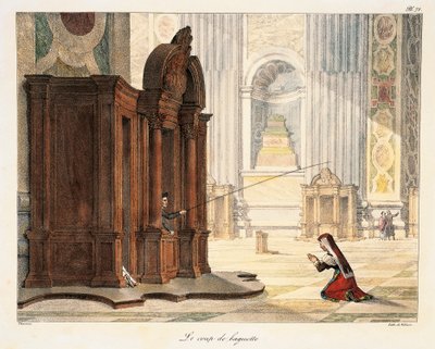 Wand in de Sint-Pietersbasiliek door Antoine Jean Baptiste Thomas