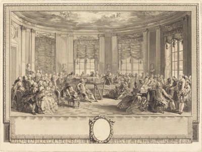 Het concert door Antoine Jean Duclos after Augustin de Saint Aubin