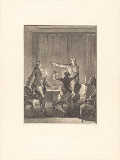 De Uitdaging door Antoine Jean Duclos after Jean Michel Moreau