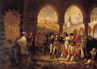 Bonaparte bezoekt het pesthuis in Jaffa door Antoine Jean Gros