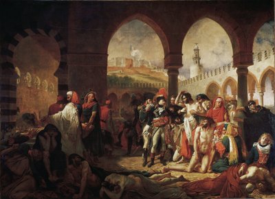Bonaparte bezoekt de pestslachtoffers van Jaffa door Antoine Jean Gros