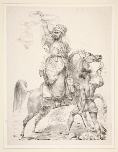 Chef van de Mamelukken te paard door Antoine Jean Gros