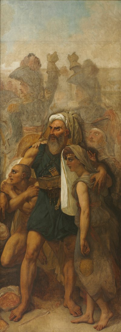Egyptische Familie Schets voor De Slag bij de Piramides, ca. 1835 door Antoine Jean Gros