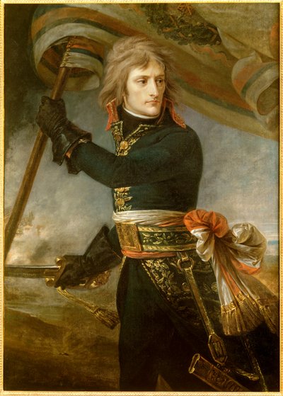 Napoleon Bonaparte bij de brug van Arcole door Antoine Jean Gros