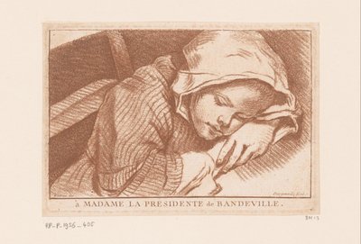 Slapend meisje door Antoine Joseph Dezallier d