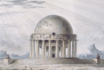 Ontwerp voor een huis voor een kosmopoliet, 1783 (detail) door Antoine Laurent Thomas Vaudoyer