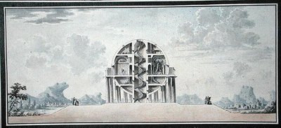Ontwerp voor een huis voor een kosmopoliet, 1783 (detail) door Antoine Laurent Thomas Vaudoyer