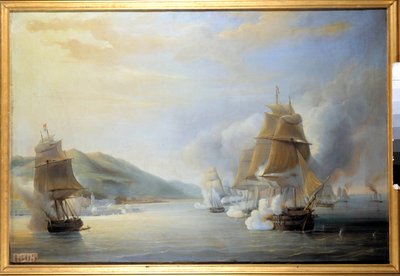 Verovering van Algerije (1830-1847): Aanval op Algiers vanuit zee door de Franse vloot onder bevel van admiraal Duperre, 3 juli 1830 door Antoine Leon Morel Fatio