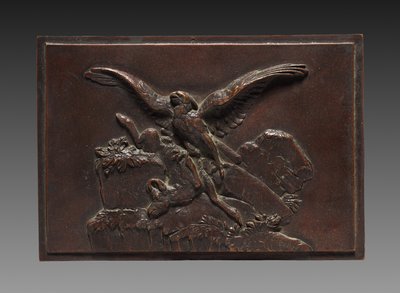 Adelaar met gems, ca. 1830-1875 door Antoine Louis Barye