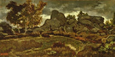 Bos bij Fontainebleau door Antoine Louis Barye