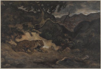 Jaguar Ontdekt een Slang, c.1840 door Antoine Louis Barye