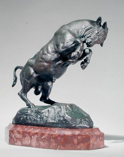 Steigerende stier door Antoine Louis Barye