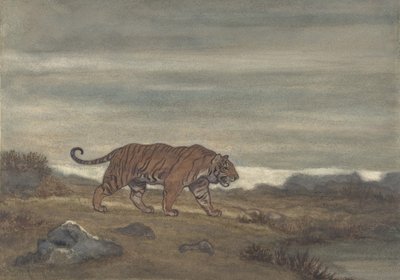 Tijger nadert poel door Antoine Louis Barye
