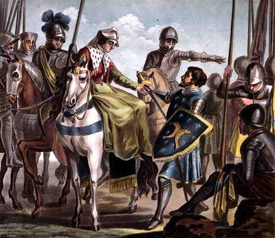 Jeanne de Navarre neemt de graaf van Bar gevangen door Antoine Louis Francois (after) Sergent Marceau