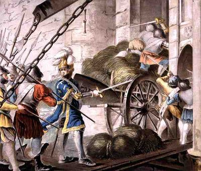 De Inname van Chartres, gegraveerd door Roger door Antoine Louis Francois (after) Sergent Marceau