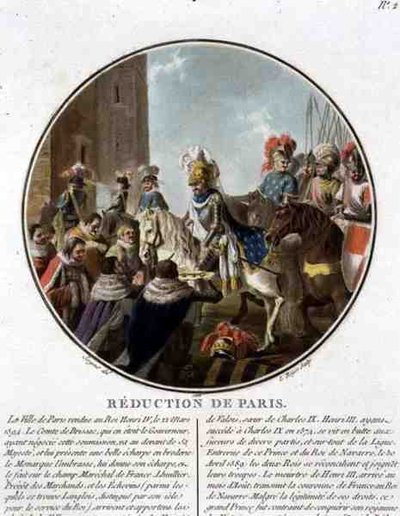 De verovering van Parijs in 1594 door Antoine Louis Francois (after) Sergent Marceau