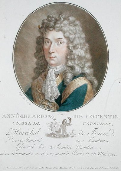 Anne-Hilarion de Cotentin (1642-1701) Graaf van Tourville door Antoine Louis Francois Sergent Marceau