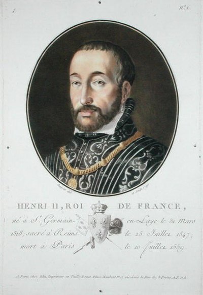 Hendrik II (1519-59) Koning van Frankrijk door Antoine Louis Francois Sergent Marceau