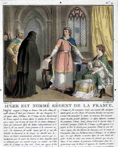 Abt Suger (1082-1152) wordt benoemd tot regent van Frankrijk, 1788 door Antoine Louis Francois Sergent Marceau