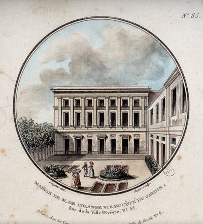 Huis van M. de Colange, uitzicht vanuit de tuin (rue Ville-l