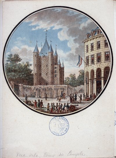 Parijs, uitzicht op de Tempeltoren - in 