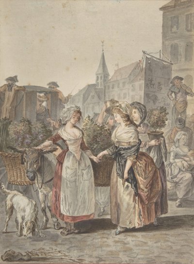 Het Bloemenmeisje, n.d. door Antoine Louis Francois Sergent Marceau