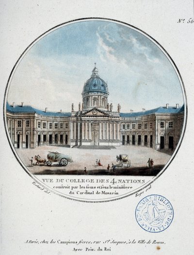 Vue du Collège des Quatre Nations (Institut de France) - in 