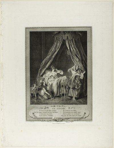 Opkomst, uit Monument du Costume Physique et Moral de la fin du Dix-huitième siècle door Antoine Louis Romanet