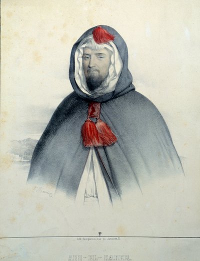 Portret van Abd El Kader door Antoine Maurin