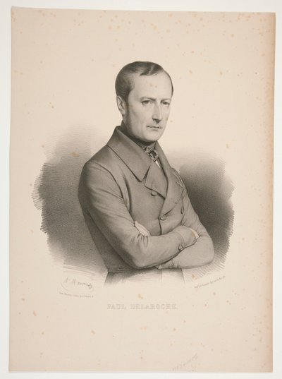 Portret van Paul Delaroche door Antoine Maurin