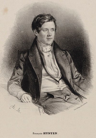 Portret van de pianist en componist Franz Hünten 1793-1878 door Antoine Maurin