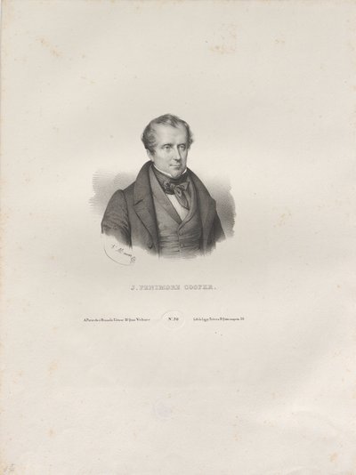 Portret van de schrijver James Fenimore Cooper 1789-1851, ca. 1840 door Antoine Maurin