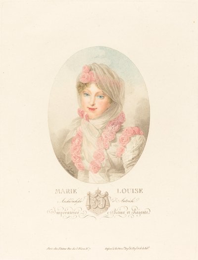 Marie-Louise, Keizerin van de Fransen door Antoine Maxime Monsaldy after Jean Baptiste Isabey