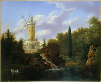 Molen bij de Folie-Beaujon in Parijs, 1827 door Antoine Patrice Guyot