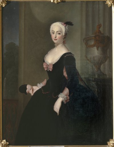 Portret van gravin Anna Elisabeth von der Schulenburg door Antoine Pesne