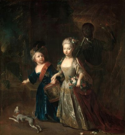 Friedrich de Grote en Wilhelmine / Pesne 1714 door Antoine Pesne