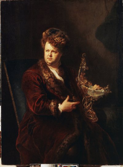 Portret van de juwelier Johann Melchior Dinglinger (1664-1731) door Antoine Pesne