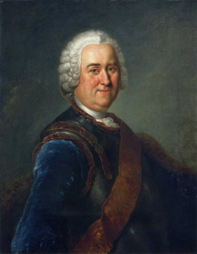 Portret van veldmaarschalk James Keith door Antoine Pesne