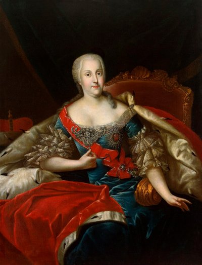 Portret van Johanna-Elizabeth, keurvorstin van Anhalt-Zerbst door Antoine Pesne