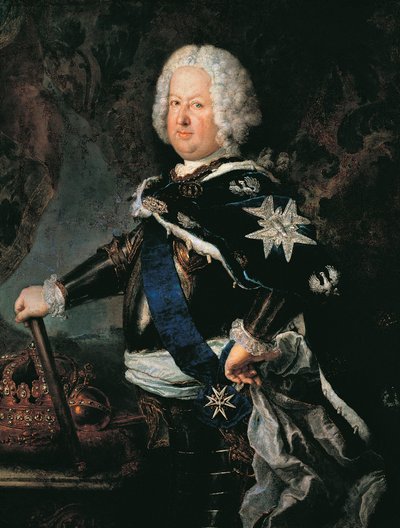 Portret van Stanislaw I Leszczynski (Lviv) door Antoine Pesne