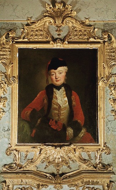 Portret van Wilhelmine Dorothee von der Marwitz 1718-1787, ca. 1739 door Antoine Pesne