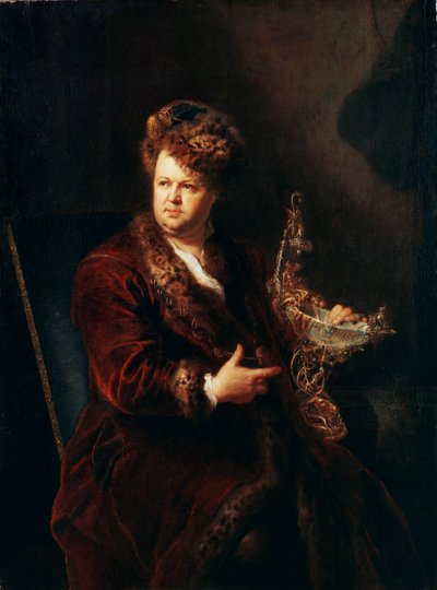 Portret van de Juwelier Johann Melchior Dinglinger door Antoine Pesne