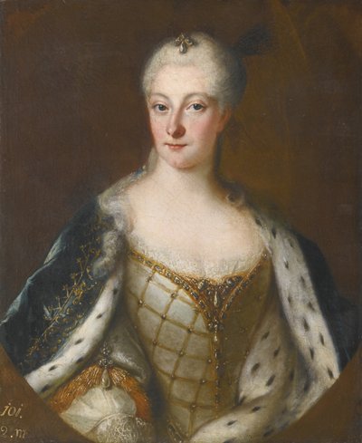 Portret van Henriette Maria van Brandenburg-Schwedt door Antoine Pesne School