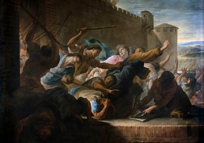 Verdrijving van de Hugenoten uit Toulouse op 17 mei door Antoine Rivalz